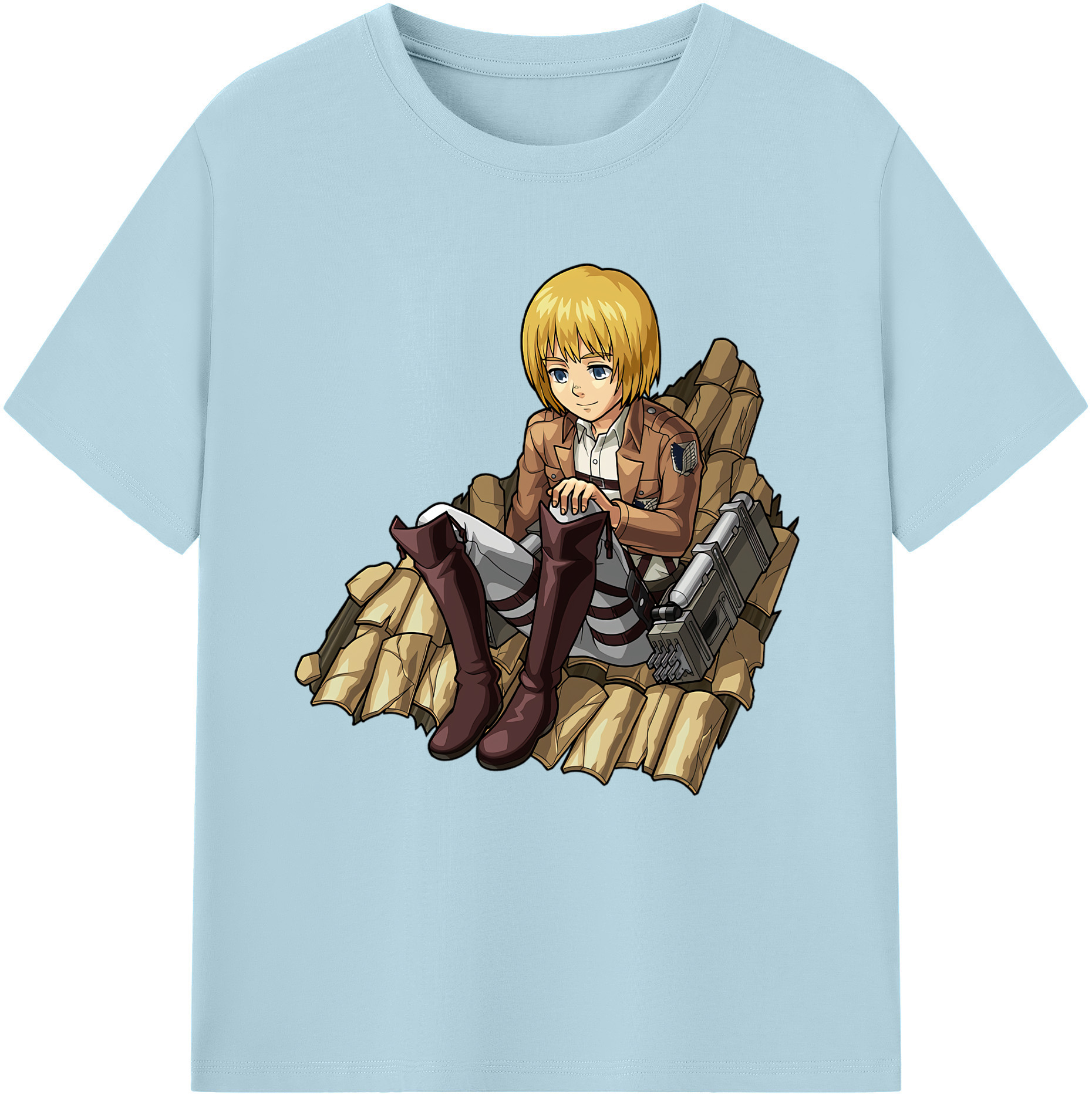 （画像用） 進撃の巨人 アルミン·アルレルト Attack on Titan Armin Arlert 綿100％半袖Tシャツ（フロントプリント）